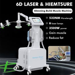 Laser Fat Removal 6D Lipolaser Body Contouring Machine Weight Loss Anti Cellulite HIEMT EMSlim Muscle Stimulator Equipment