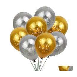 Party Decoration Eid Mubarak Balloons Happy Islamic Year Decor Ramadan Muslim Festival Supplies Drop Delivery Home Garden Festive Eve Dhz9R