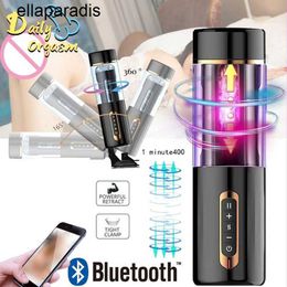 Adult massager New Bluetooth USB Rechargeable Men Relaxation Tools Masturbating Cup Induced Vibration Masturbator Sex Toy Masturbador