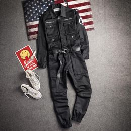 Men's Pants 2023 Autumn And Winter Hiphop Overalls Jumpsuit Japanese Retro Personality Trend Hair Stylist Fashion Jumpsuits