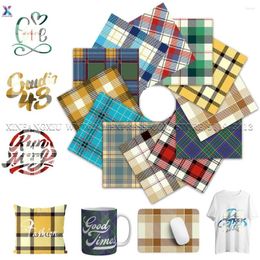 Window Stickers XFX HTV Plaid Infusible Transfer Ink Sheet 12x12" Sublimation Paper For Cricut Joy Mug Heat Press T-shirts Pillows