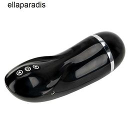 Adult massager 21cm Male Masturbator With Vibrator Real Pussy Artificial Vaginal For Men 18 Penis Pump Enlargement Glans Sucking Sex Toys