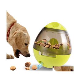 Dog Bowls Feeders Fun Pet Eating Toy Tumbler Leaking Food Ball Puzzle Bowl Feeder Supplies Drop Delivery Home Garden Dhw95