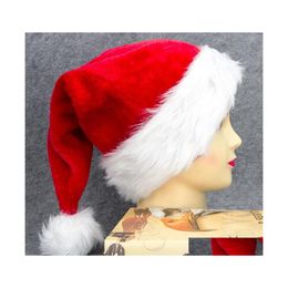 Christmas Decorations Santa Claus Hats Red And White Cap Party For Costume Decoration Kids Adt Drop Delivery Home Garden Festive Supp Dhh8G