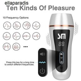 Adult massager Male Masturbation Cup Machine Sexy Female Voice Vibrator Sex Toys For Man Silicon Vagina Real Pussy Games Penis Massager