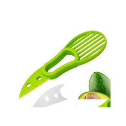 Fruit Vegetable Tools Mtifunction 3In1 Avocado Slicer Shea Corer Butter Peeler Cutter Pp Separator Plastic Knife Kitchen Drop Deli Dh3Gb