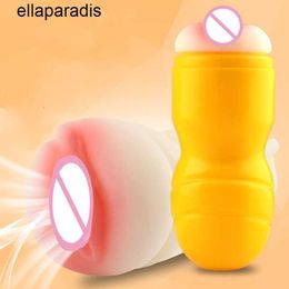 Adult massager Male Masturbator Cup For Men Manual Vacuum Suction Aircraft Long Pussy for Realistic Vagina Stimulate Toys
