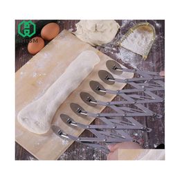 Baking Pastry Tools Whism 3/5/7 Wheel Stainless Steel Pizza Cutters Nonstick Peeler Dough Knife Cake Bread Slicer Pasta Accessorie Dhvfz