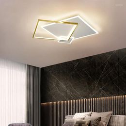 Chandeliers IRALAN Modern Led Bedroom Ceiling Lamp Remote Control Dimmable 3 Square Aluminium Home Decor Lights