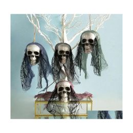 Other Festive Party Supplies Halloween Prop Foam Skl Decor Ghoast Head Hanging Ornament Scary Decorations For Bar House Stage Set Dh9Zn