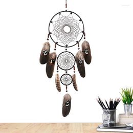 Decorative Figurines Bohemian Dream Catcher Black Wall Hangings Tassel Handmade Dreamcatchers Home Decor With Feathers