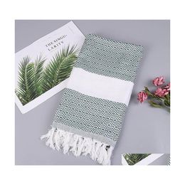 Towel Turkish Beach Sports Sauna Tassel Shawls For Women Outdoor Sunsn Pahom Manta Female Drop Delivery Home Garden Textiles Dhmos