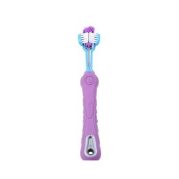 Dog Grooming Three Sides Toothbrush Small Brush Addition Bad Breath Clear Tartar Teeth Care Cat Cleaning Mouth Supplies Drop Deliver Dhcva