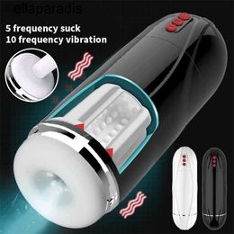 Adult massager Real Vagina Automatic Male Masturbator Powerful Sucking Vibrating Blowjob Machine Pussy Toy Orgasm Sex for Men 18