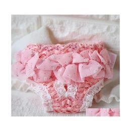 Dog Apparel Chiffon Design Pet Panties Strap Sanitary Underwear Diapers Lace Edge Physiological Puppy Shorts Drop Delivery Home Gard Dh4Jv