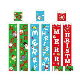 Christmas Decorations Festival Banner Door Hanging Couplet Xmas Party Decoration Home Gate Welcome Signs Drop Delivery Garden Festiv Dhn3S