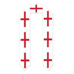 Scarves England Flag Scarf Top Print Graduation Sash Stole International Study Abroad Adult Unisex Party Accessory