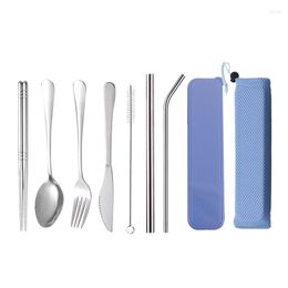 Dinnerware Sets Gift Spoon Portable Kitchen Accessories Restaurant Complete Tableware Set Steak Combination Camping Kitchenware Cutlery Bar