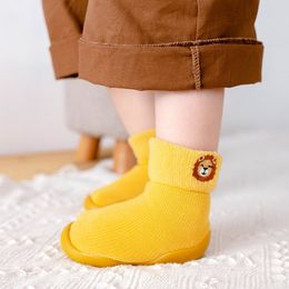 First Walkers winter products children's sock shoes lamb wool snow socks shoes baby embroidery socks toddler first walkers 230114