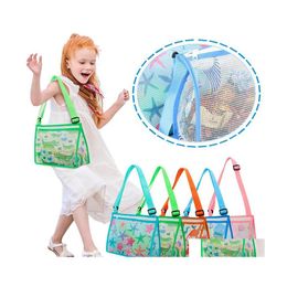 Bolsas de almacenamiento para niños Shell Beach Shell for Seashell Toys Bag Mesh Dinosaur Dinosaur