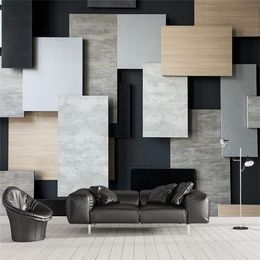 Wallpapers 3D Vision Superposition Of Rectangular Blocks Custom Modern Wallpaper The Abstract Geometric Figure Wall Mural