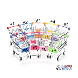 Bird Cages Creative Mini Children Handcart Simation Parrot Hamster Toy Small Supermarket Shop Cart Utility Pretend Play Toys Drop De Dhl4C