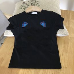 Kids Clothes Tiger head embroidery T Shirts Letters Clothing Summer Girls T-shirts Fashion Cute Tops Casual Children Toddlers tshirts Boys Baby Patter C2Iy#