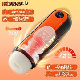 Adult massager HESEKS Automatic Telescopic Oral Vagina Sex for Men 10 Frequency Vibration Male Mastubator Pussy