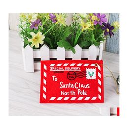 Christmas Decorations 20Pcs Tree Diy Crafts Folding Envelope Candy Bags Navidad Ornaments Year For Home Drop Delivery Garden Festive Dhpiw