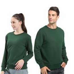 Men's Hoodies & Sweatshirts Long Sleeve Sweatshirt 2023 Winter Solid Colour Army Green Streetwear Slim Men M-3XL Big SizeMen's
