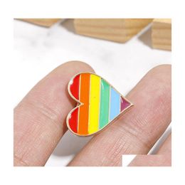 Pendants 1 Piece Arrival Metal Plastic Gay Pride Rainbow Brooch Pin Antidiscrimination Badge Wish Lgbt Ornaments Drop Delivery Home Dhval