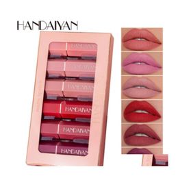 Lip Gloss Drop Handaiyan Matte Lipstick Set Box Makeup Delivers A Gorgeous Lightweight Colour 6Pcs Stick Epacked Delivery Health Beaut Dhfhv