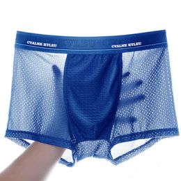 Underpants CHC-T4& 4pcs/multiple Men's Briefs Boxer Shorts Mesh Ultra-thin Breathable Cool Fishnet Boxed