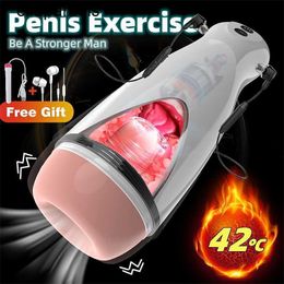 Sex Toys massager Automatic Masturbators for Men Voice Interactio Realistic Vagina Blowjob Sucks Machines Vibration Tool