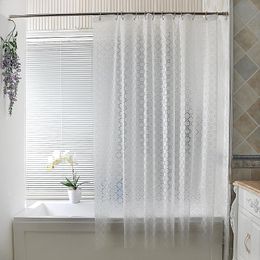 Shower Curtains Waterproof Curtain Translucent Thickened Bathtub Mildew Proof Bathroom Screens Home Partition