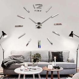 Wall Clocks Clock Watch 3D Diy Acrylic Mirror Stickers Living Room Decor Quartz Needle Europe Horloge Big