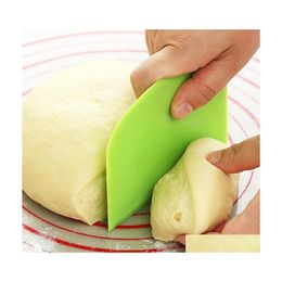 Baking Pastry Tools Plastic Cake Cream Spata Dough Cutter Butter Batter Scraper Tool For Home Nough Cutting Kitchen Gadgets Drop D Dhbj3