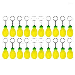 Keychains 20 Pack Pineapple Stress Relieve Toys Fruit For Party Favors And School Carnival Prizes