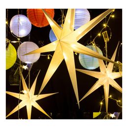 Christmas Decorations 1Pc 60Cm Large Punched Party Star Hanging Paper With Pattens Wedding Birthday Windows Fireplace Dining Table D Dhrok