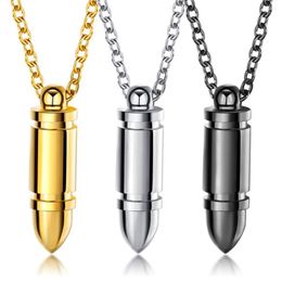 Pendant Necklaces Hip Hop Stainless Steel Men Necklace Punk Box Chain Male Accessories Jewelry Gift Free Shiping