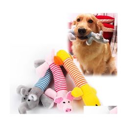 Dog Toys Chews Cute Toy Pet Puppy Plush Teether Sound Chew Squeaker Squeaky Pig Elephant Duck Lovely Drop Delivery Home Garden Supp Dhila