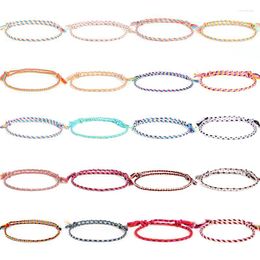 Link Bracelets Women Cross Border Safe Buckle Four Strand Colourful Cultural Thread Bracelet Hand Woven Red Rope Simple Female