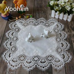 Table Mats Place Mat Pad Cloth Embroidery Cup Mug Coffee Tea Doily Drink Christmas Glass Placemat Dinner Party Kitchen