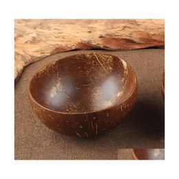 Bowls Jumbo Coconut Bowl 100 Natural Handmade Salad Rice Fruit Craft Decoration Cw Drop Delivery Home Garden Kitchen Dining Bar Dinne Dhuj1