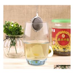 Coffee Tea Tools 304 Stainless Steel Infuser Sphere Locking Spice Ball Strainer Mesh Filter Herbal Drop Delivery Home Garden Kitch Dhyjt