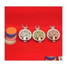 Other Jewelry Sets Tree Of Life Aromatherapy Essential Oil Diffuser Necklace Openable Locket Chains Glow In The Dark Necklaces Women Dhndz