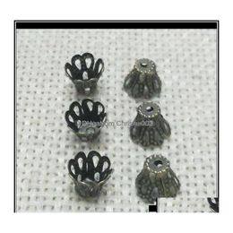 Beads Arts Crafts Gifts Home Garden Gardentassels Ends Caps Crimp End Spacer Pearl Connector Flower Leaf Filigree Hollow Earrings Dr Dhu9P