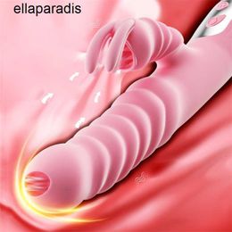 Sex Toys massager Tongue Licking Vibrating Dildo Rabbit Vibrator Heating Fidget Pink Product for Women Masturbator Dildos