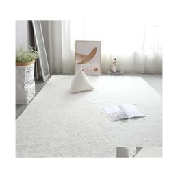 Carpets For Home Soft Fluffy Carpet Bedroom Living Room Large Plush Nonslip Door Mat White Childrens 2022 Christmas Decor Drop Deliv Dhc1U