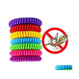 Pest Control Natural Safe Mosquito Repellent Bracelet Waterproof Spiral Wrist Band Outdoor Indoor Insect Protection Baby 3035 V2 Dro Dhgrn